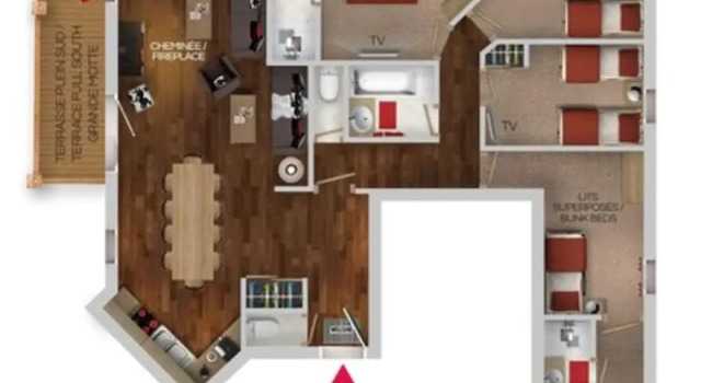 Апартаменты с 5 комнатами Chalet Montana Planton