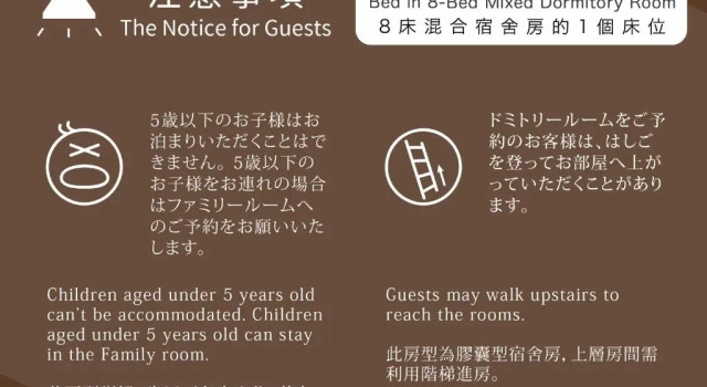 Кровать в общем номере Irori Guest House Tenmaku