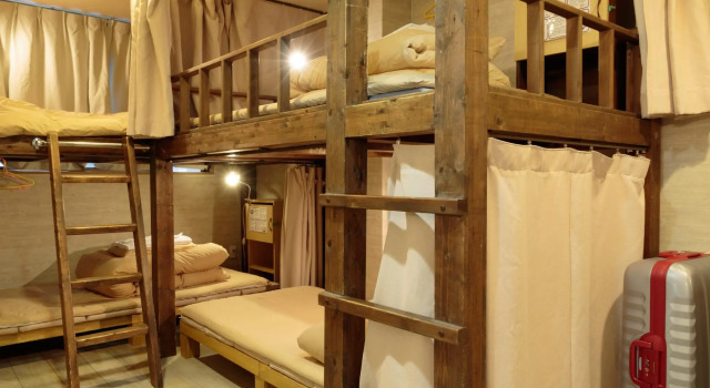 Кровать в общем номере (женский номер) Kyoto Hana Hostel