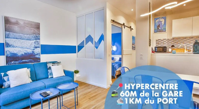 Апартаменты T2 L'escale - 60m gare-Hypercentre - Clim-Wifi - La Porte Bleue 2