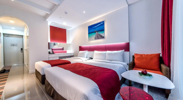 Двухместный семейный номер Standard с видом на город Aimi Jeju Beach Hotel Hamdeok W