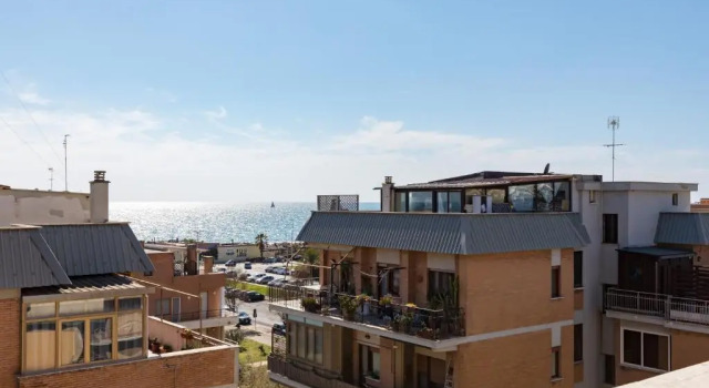 La Terrazza sul Mare di Roma, WiFi, AC, Забронировать Отель Отели Лацио с бассейном, Бассейн