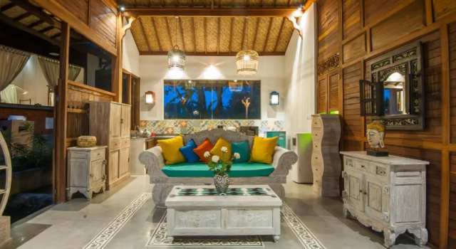Tirta Padi Villa Ubud, Rezervovat Vila Chaty v Bali, Chalupa
