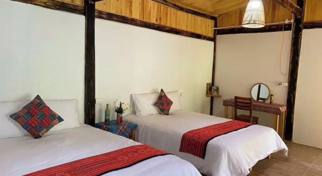 Четырёхместный семейный номер Standard с красивым видом из окна The Link farmstay
