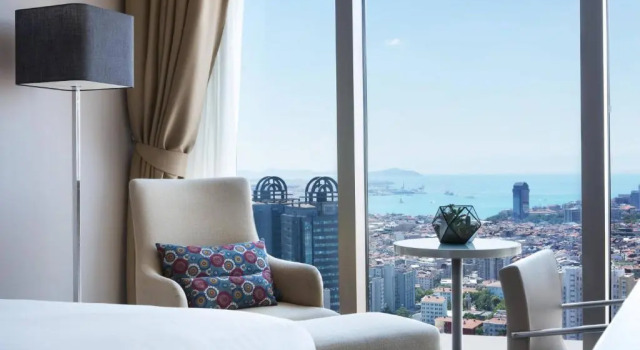 Двухместный номер Deluxe с видом на море Istanbul Marriott Hotel Sisli
