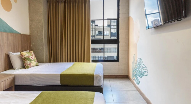 Двухместный номер Deluxe с видом на город Los Patios Hostel Medellin