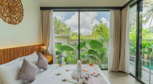 Семейная вилла с 3 комнатами с видом на сад Abian Ubud View