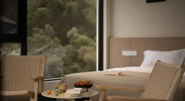 Кровать в общем номере Дуплекс с 3 комнатами с балконом Yuexi · Willow Nook · Stream Tracing Pool Luxury Boutique Stay (Anji Zhebei Grand Canyon)