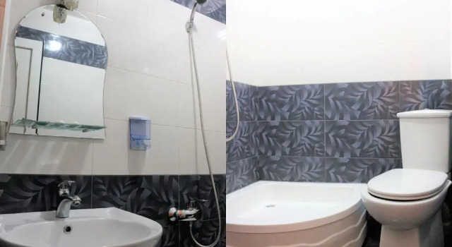 Кровать в общем номере Hotel Vakhtanguri