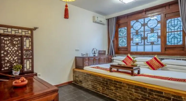 Люкс с 2 комнатами с видом на сад Pingyao Ji Prefecture Floral habitat courtyard Homestay