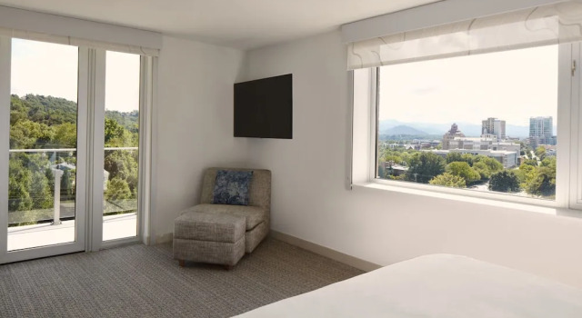 Одноместный номер Standard c 1 комнатой с балконом и с видом на горы Element by Marriott Asheville Downtown