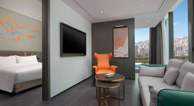 Двухместный люкс Deluxe Wyndham Garden Lanzhou West Railway Station