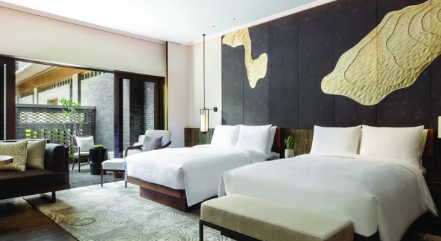 Четырёхместный номер Standard с видом на внутренний двор JW Marriott Hotel Qufu