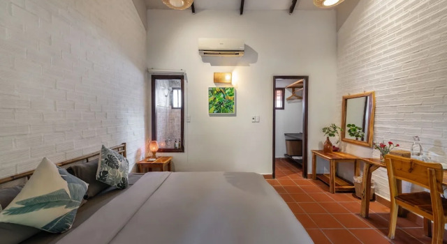Двухместный номер Deluxe с балконом и с видом на сад An Nhien Retreat Phu Quoc with Yoga Daily & Beach access