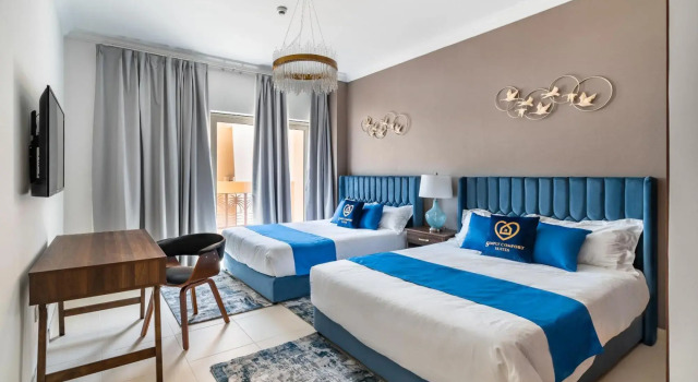 Bright 1bd 110m2 in Palm. Pool, Gym, Beach,Parking