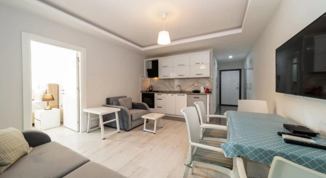 Flat With Shared Pool and Balcony in Konyaaltii