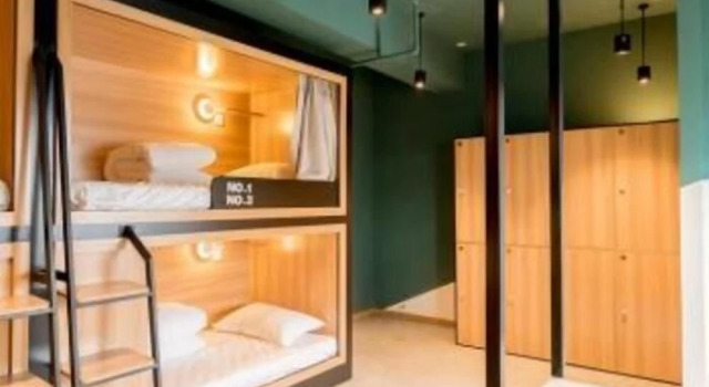Кровать в общем номере (мужской номер) Chengdu Mitang Youth Hostel
