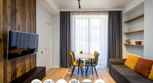 Апартаменты Modern family appartment with 4kTV, coffee machine and big fridge in New Gudauri Alpic
