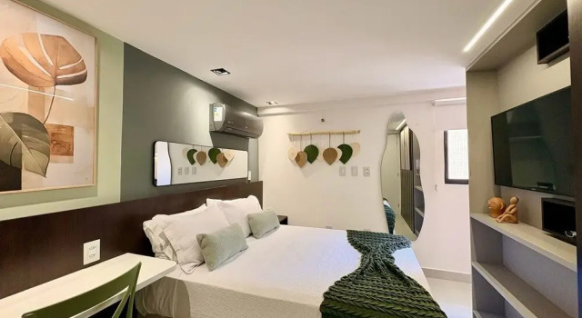 Flat Cabo Branco Aurea 50m do mar 311, Забронировать Апартаменты/квартира Апартаменты Жуан-Песоа, рядом с Социальная коммерческая служба Жуан-Песоа, Апартаменты/квартира