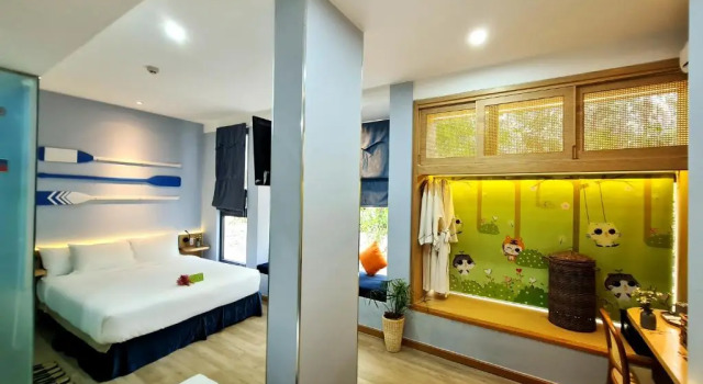 Трёхместный семейный номер Standard с видом на сад Tom Hill Boutique Resort & Spa - Sea View