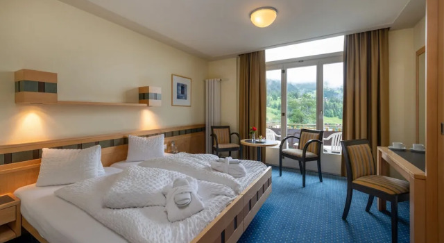 Двухместный номер Panoramic with view of the Jungfrau Hotel Victoria Lauberhorn Wengen, a Faern Collection Hotel