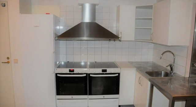Кровать в общем номере Kalkbrottets Vandrarhem