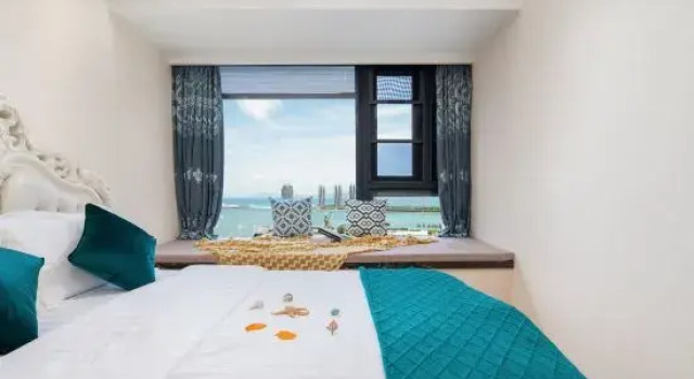 Люкс Luxury с 3 комнатами с видом на море Haitian Shengyan International Yacht Harbor Holiday Apartment