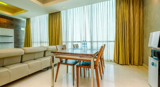 Апартаменты Homey Penthouse 3BR with Extra Room Kemang Village Apartment By Travelio