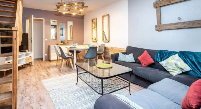 Апартаменты Duplex Cosy Et Contemporain Avec Parking Prive