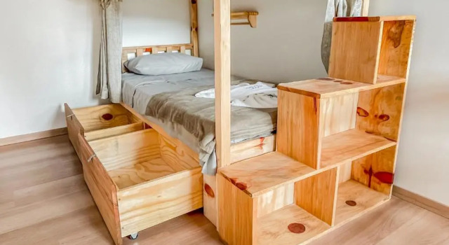 Кровать в общем номере Araucária Hostel e Pousada