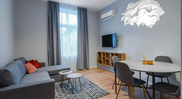 Апартаменты New Black & White - 2BDR Apartment with Balcony