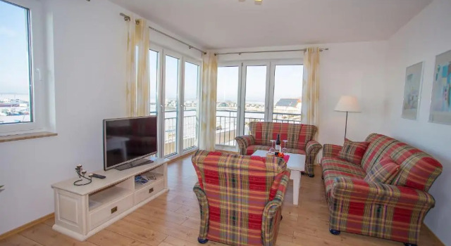 Апартаменты с 2 комнатами с балконом Ferienwohnung Wiek im Hafenkieker