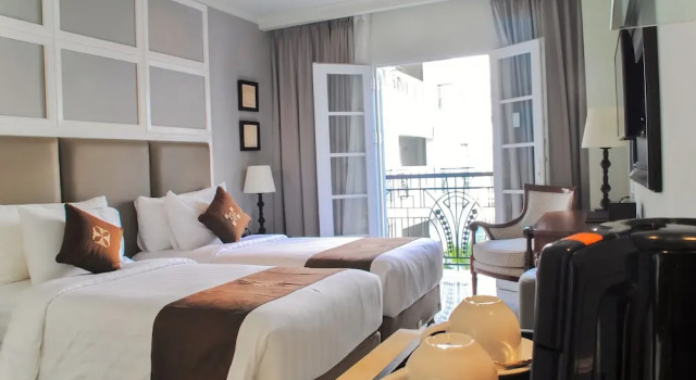 Двухместный номер Deluxe с балконом и с видом на бассейн Hotel Indies Heritage Prawirotaman