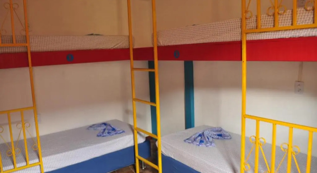 Кровать в общем номере Viela Hostel