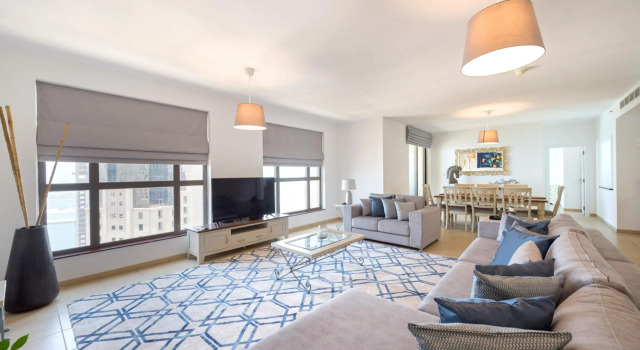 Stunning Marina Seaview Apartment 4 BR JBR, Забронировать Апартаменты/квартира Апартаменты Эмирата Дубая, рядом с Dubai Marina Yacht Club, Апартаменты/квартира