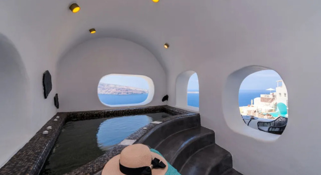 Четырёхместный номер Standard c 1 комнатой с балконом и с видом на море ArmonOia Luxury Caves