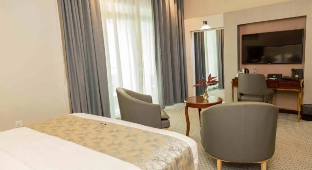 Luxo Casal quarto varanda e com vista para o mar Cap Kivu Hotel