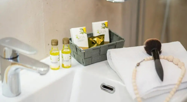 Deluxe værelse med altan med havudsigt Tenuta Ciminata Greco