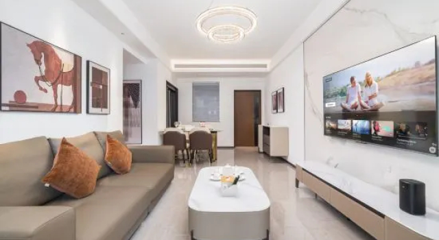 Семейный люкс с 2 комнатами с балконом Liangting Lux·Platinum Joy Center Hotel Apartment (Sanya Dapeng City Store)
