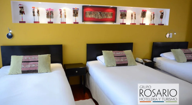 Трёхместный номер Premium с балконом и с видом на озеро Hotel Rosario Lago Titicaca