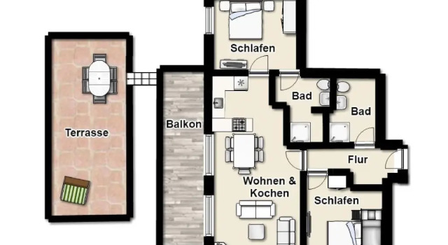 Апартаменты Blanker Hans Wohnung 3