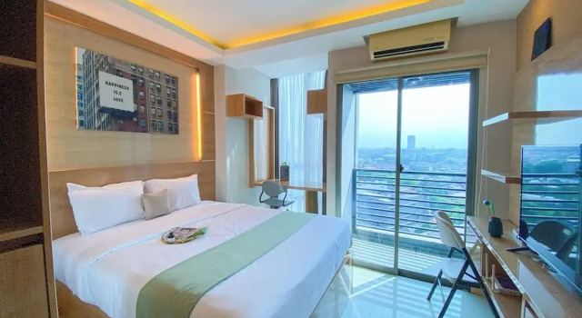 Студия Deluxe Cozy And Homey Studio Room At Gp Plaza Apartment
