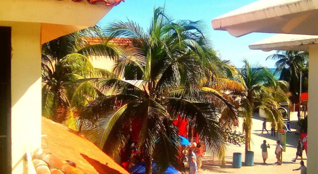 Кровать в общем номере Tribe on the Beach