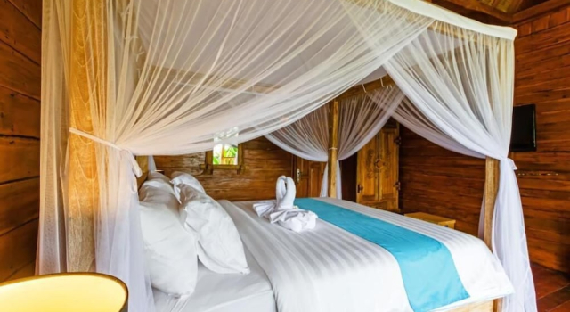 Bungalow con balcone e con vista sull'oceano Bali Natha Beach Front