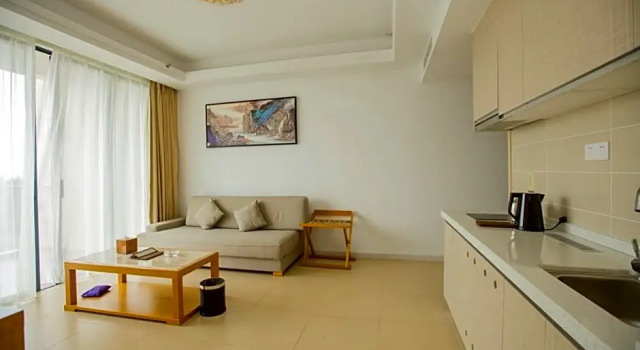 Люкс с 2 комнатами с видом на море Fu Hai Tang Resort Haitang Bay
