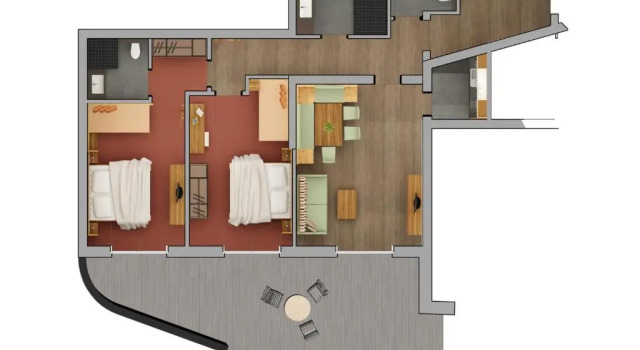 Апартаменты с 2 комнатами Haus Sonnenterrasse