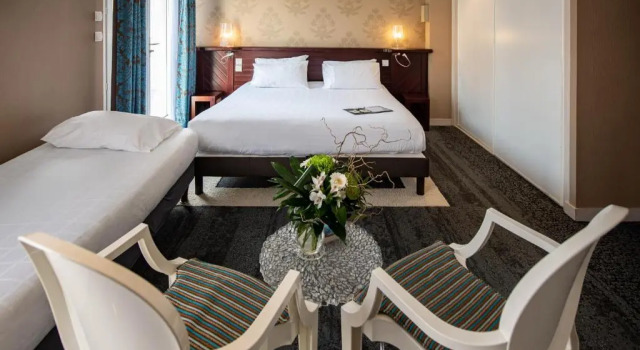 Трёхместный номер Superior с видом на сад Hôtel La Villefromoy Saint-Malo