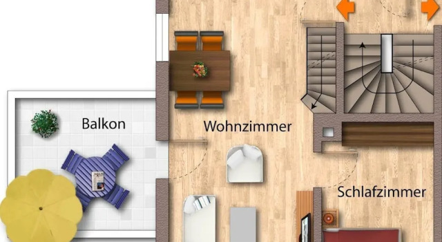 Апартаменты с балконом TTP Apartments Immenstaad