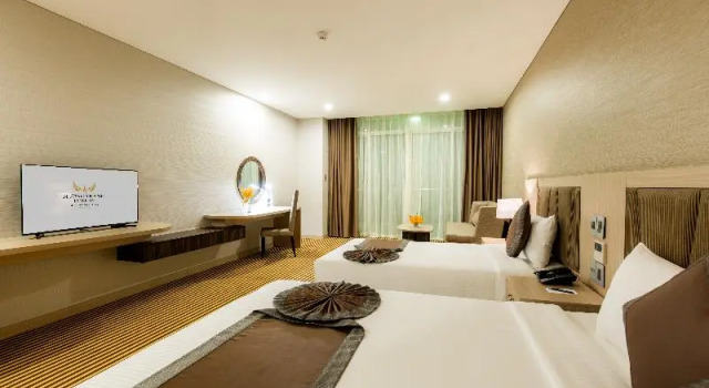 Трёхместный номер Deluxe с балконом и с видом на океан Muong Thanh Luxury Khanh Hoa