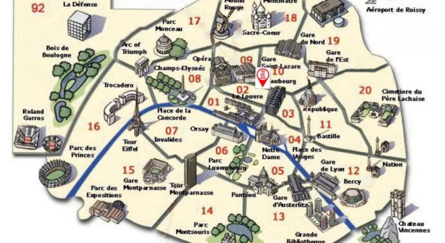 Апартаменты 50m2 Rue Rambuteau/Pompidou/Marais/Hotel de Ville